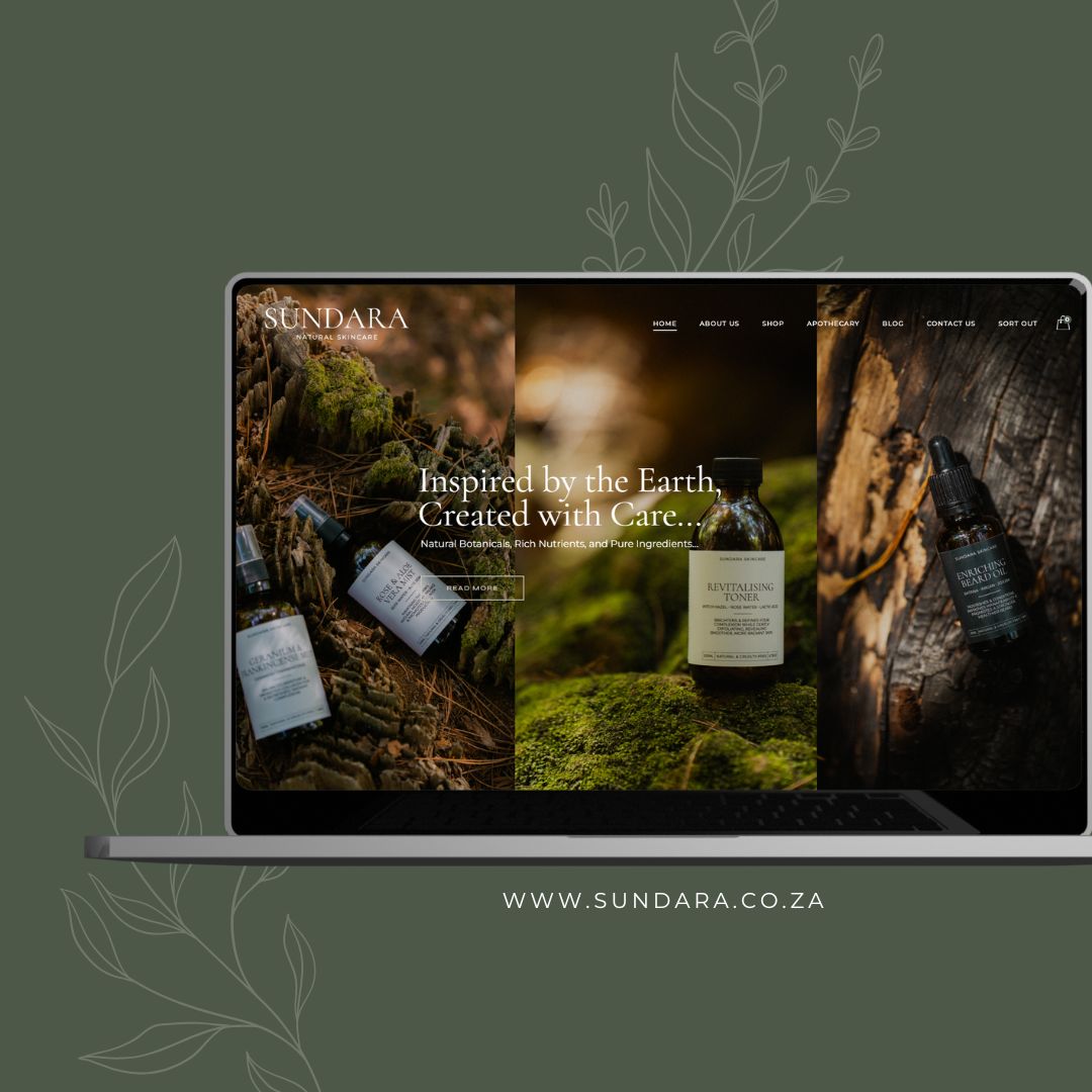 Portfolio Sundara Natural Skincare Website
